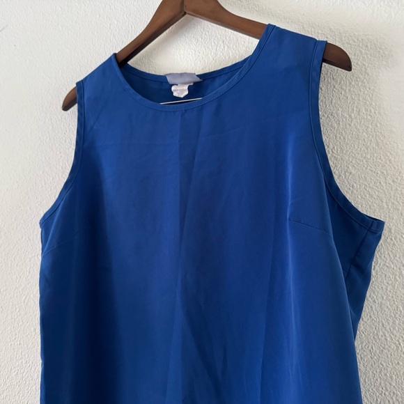 Vintage Blair Vibrant Rich Blue Classic Top Sleeveless Staple Closet Size Large - Picture 2 of 9